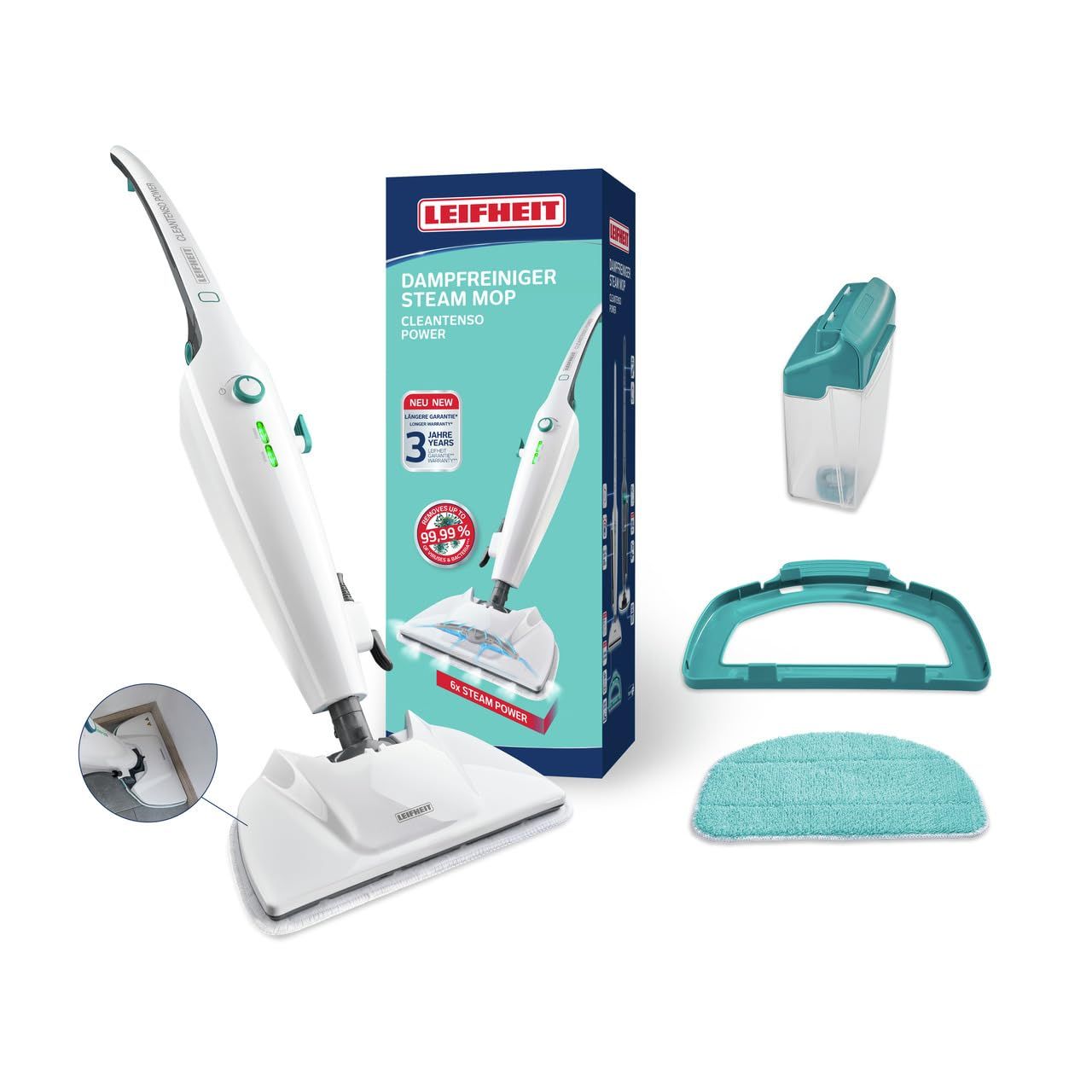 Leifheit CleanTenso floor steam mop for hard floors