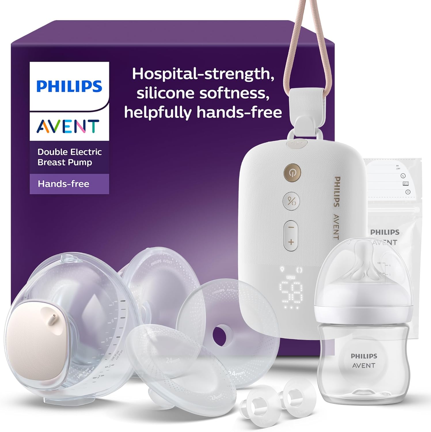 Philips Avent Hands-Free Double Electric Breast Pump (SCF547/11)